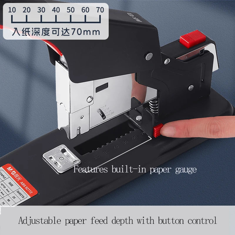 M&G Heavy-Duty Manual Stapler High-Capacity for 2-200 Sheets Compatible with 23/23/23/17 Staples Ideal for Students