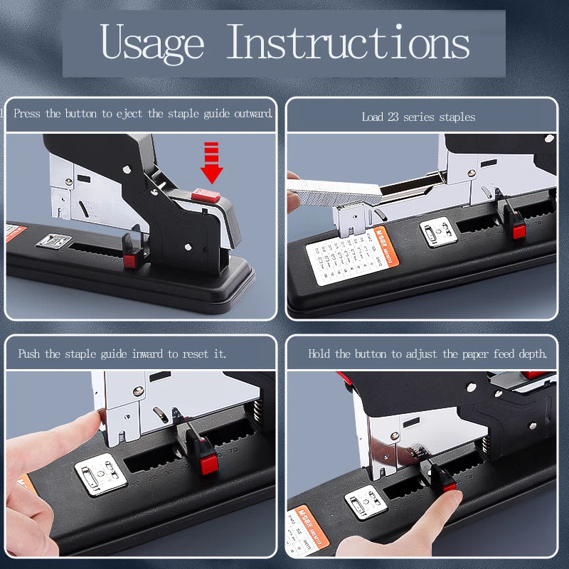 M&G Heavy-Duty Manual Stapler High-Capacity for 2-200 Sheets Compatible with 23/23/23/17 Staples Ideal for Students